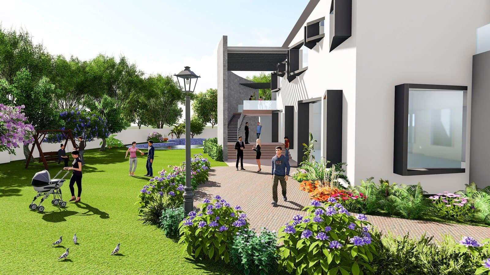 Garden walk at the club – Abhinav City, Raipur