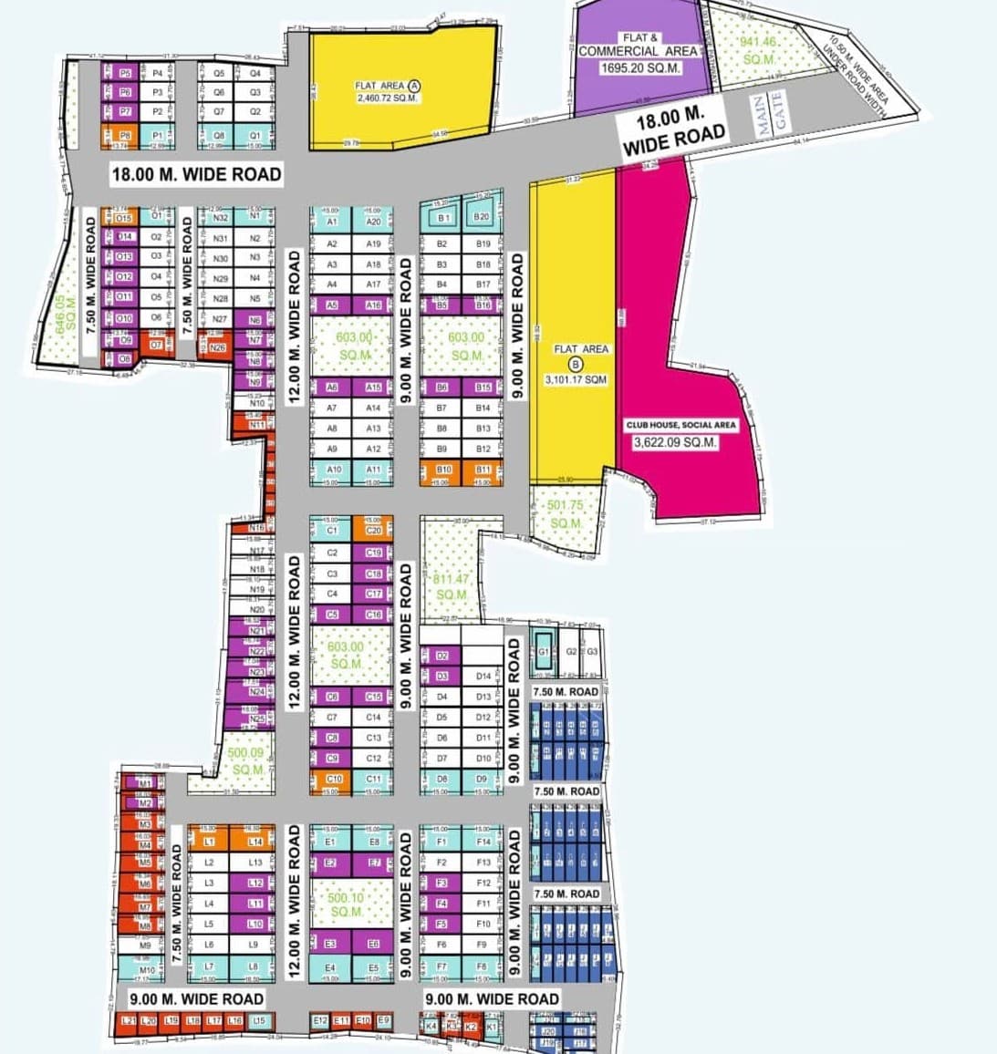 Township layout plan – Abhinav City, Raipur